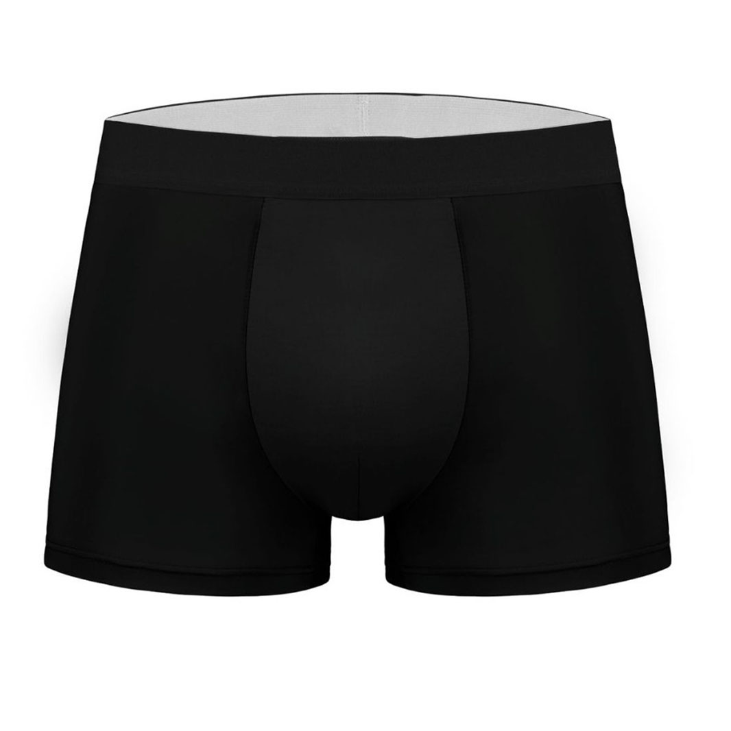 Pouch Boxer Pouch - 남성용 아이스 실크 초박형 통기성 미드웨이스트