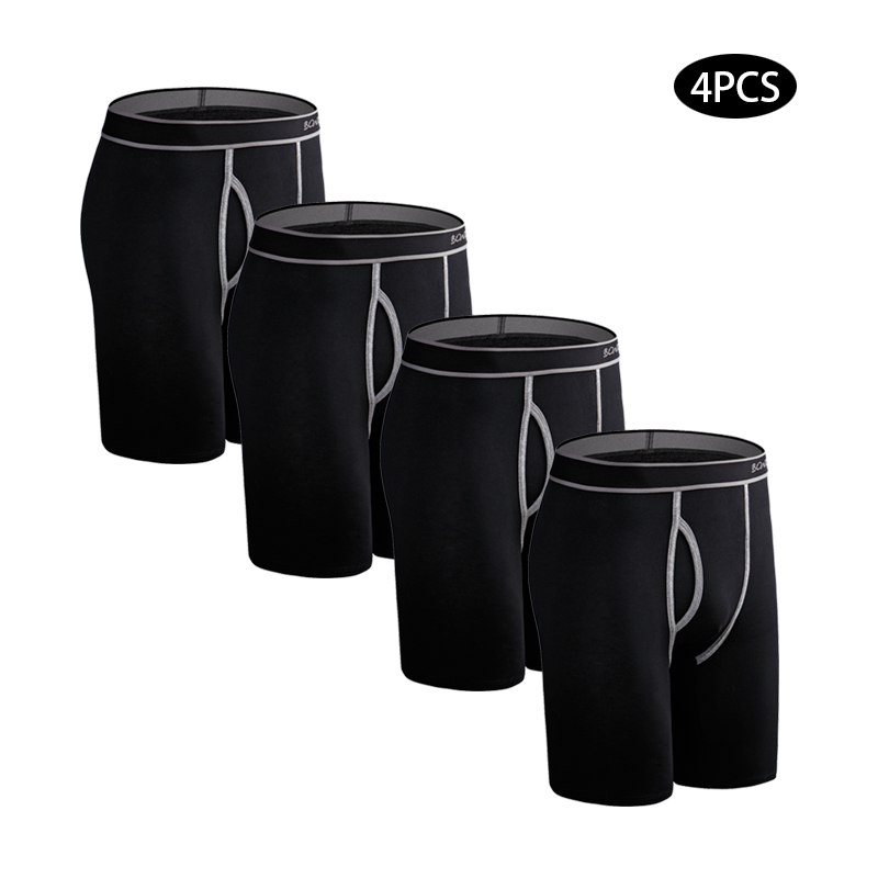 Boxer Shorts Modal - 4pcs 긴 코 튼 속옷 남자
