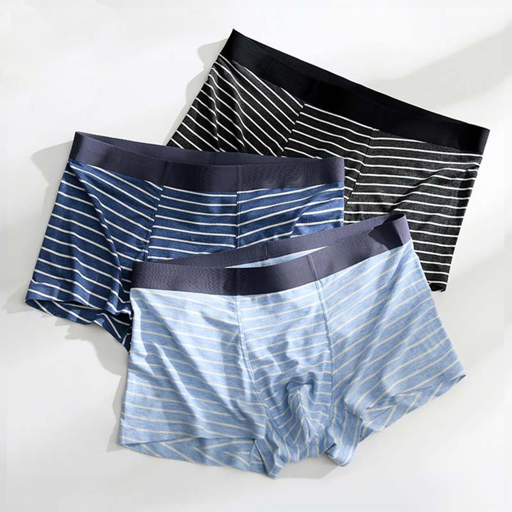 Pouch Boxer Pouch - 남성용 부드러운 스트라이프 패턴의 U자형 파우치가