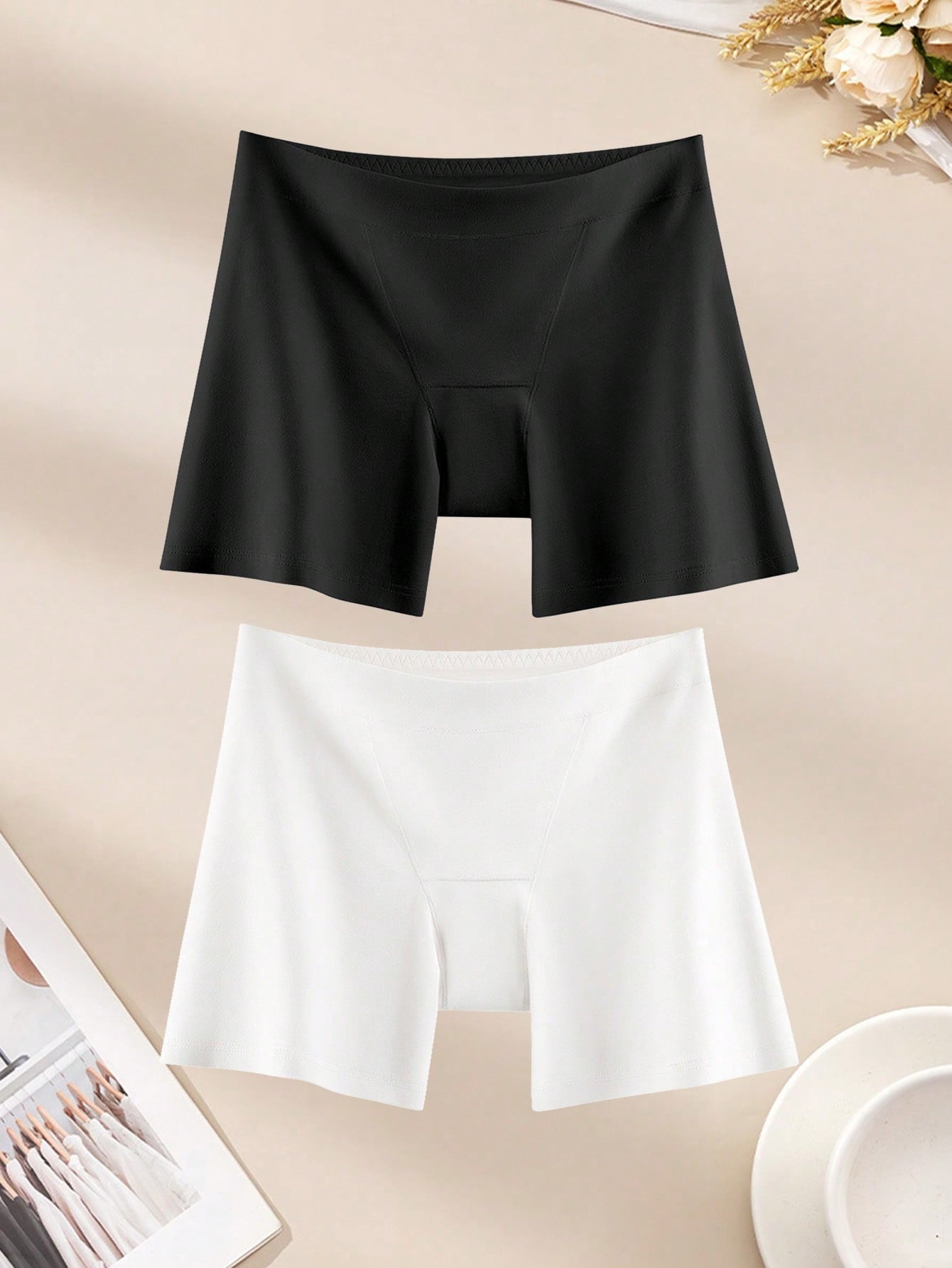 2PCS 코튼 안전 여성용 반바지, 하이 웨이스트 노롤 - Boxer Brief Pack Cotton 리뷰 및 가격
