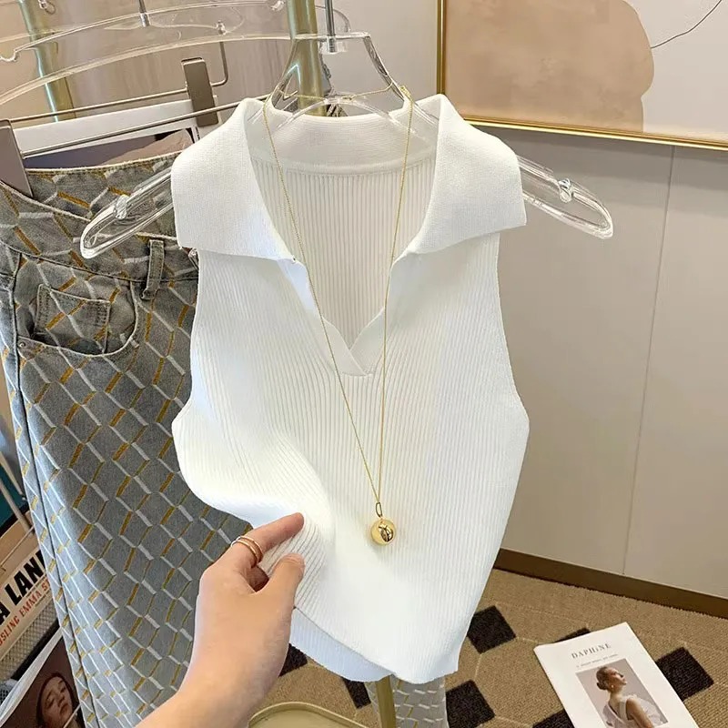 여성용 로즈 리브 니트 탱크탑 폴로 V넥 민소매 슬림핏 - Tank Top Ribbed 리뷰 및 가격